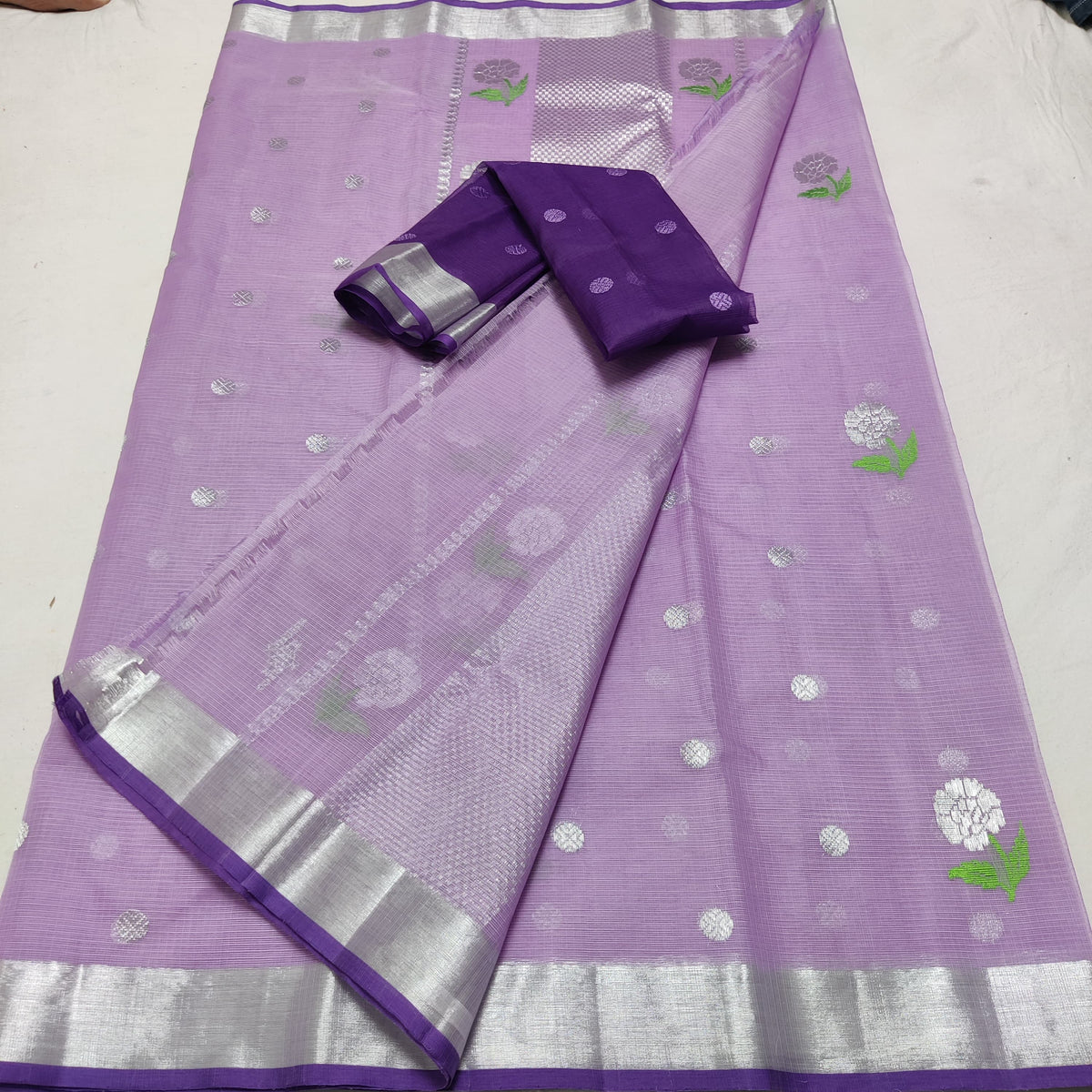 LAVENDER / VIOLET ZARI KOTA SAREE