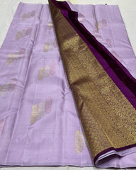 LILAC / PUPLE BOARDERLESS KANCHI SAREE