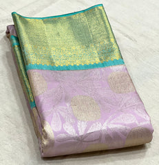 LAVENDER / SEA BLUE KANCHI SAREE