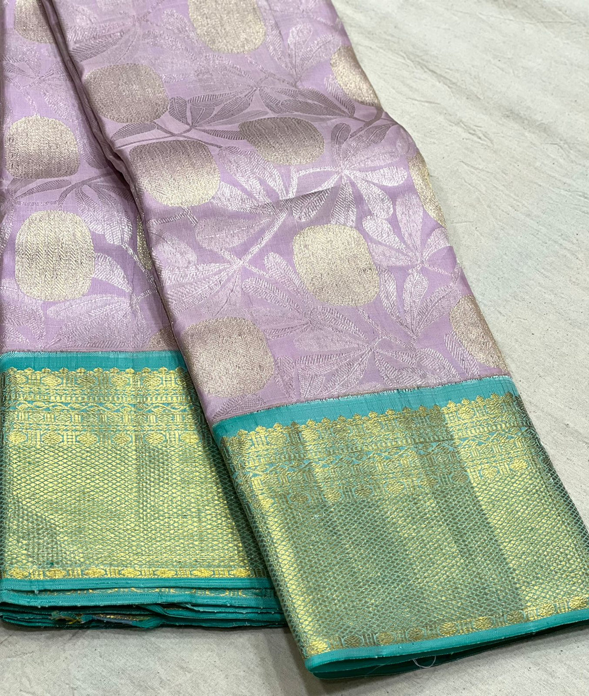 LAVENDER / SEA BLUE KANCHI SAREE