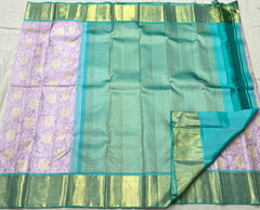 LAVENDER / SEA BLUE KANCHI SAREE