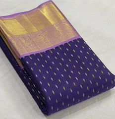 NAVY BLUE / LAVENDER KANCHI SAREE