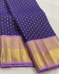 NAVY BLUE / LAVENDER KANCHI SAREE