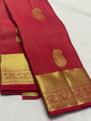 RED / GOLD KANCHI SILK SAREE