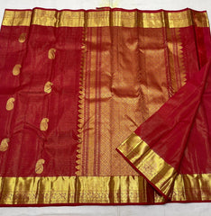 RED / GOLD KANCHI SILK SAREE