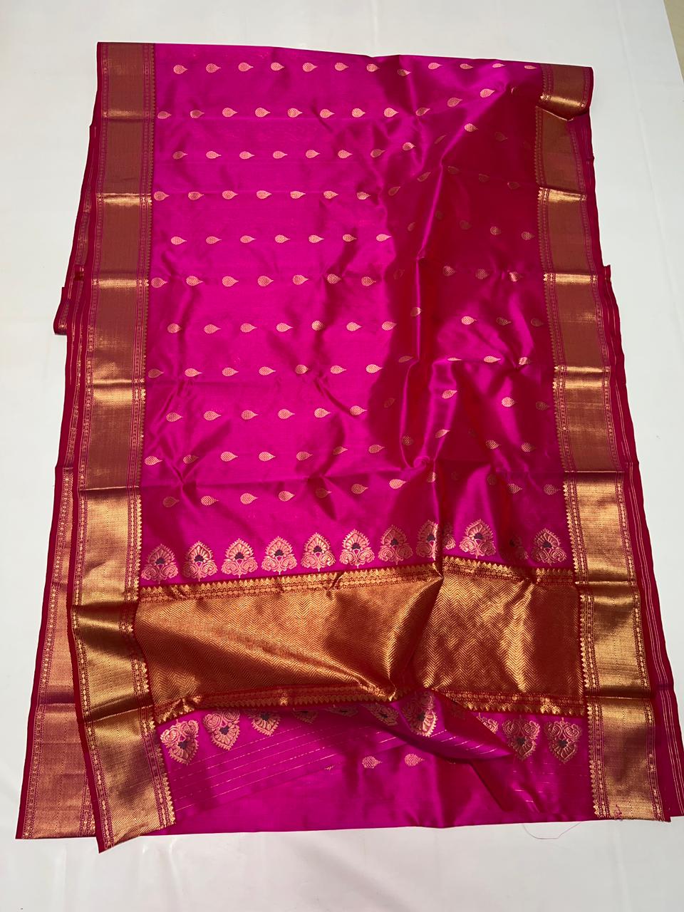 ROSE PINK CHANDERI SAREE