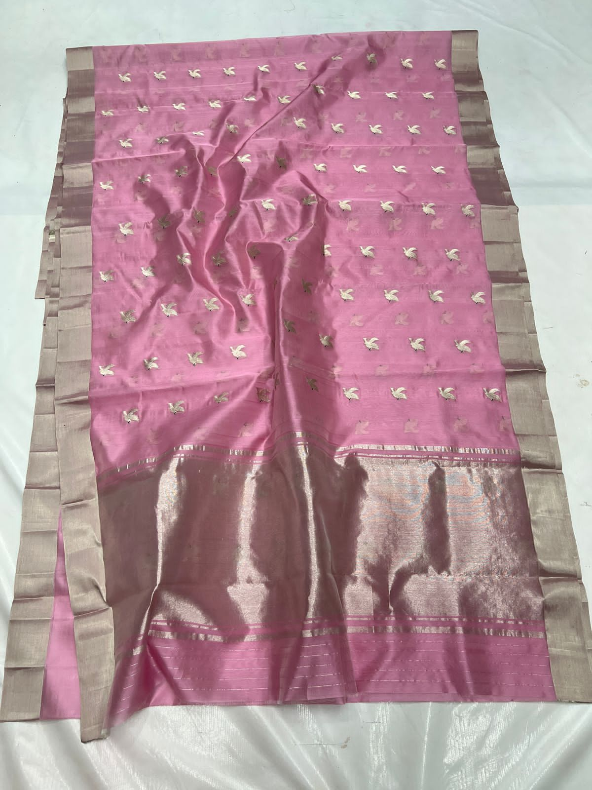 BABY PINK CHANDERI SAREE