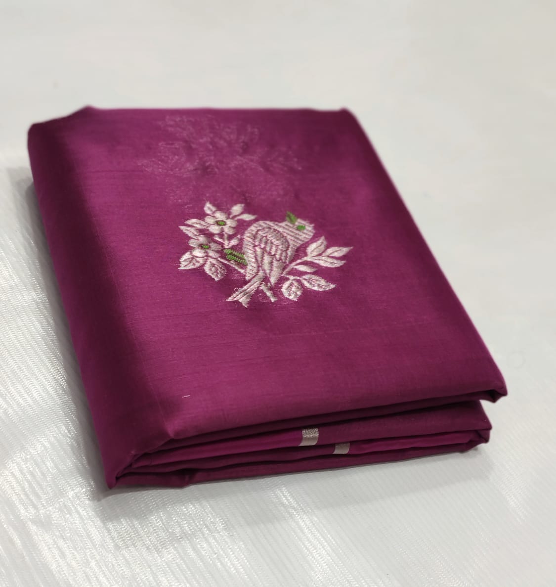 MEGENTA PINK CHANDERI SAREE