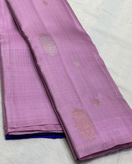 LILAC / BLUE BOARDERLESS KANCHI SAREE