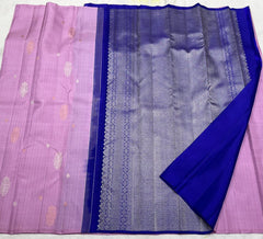 LILAC / BLUE BOARDERLESS KANCHI SAREE