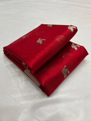 RED CHANDERI SAREE