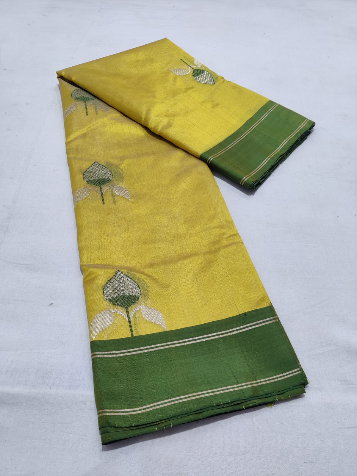 LEMON/GREENCHANDERI SAREE