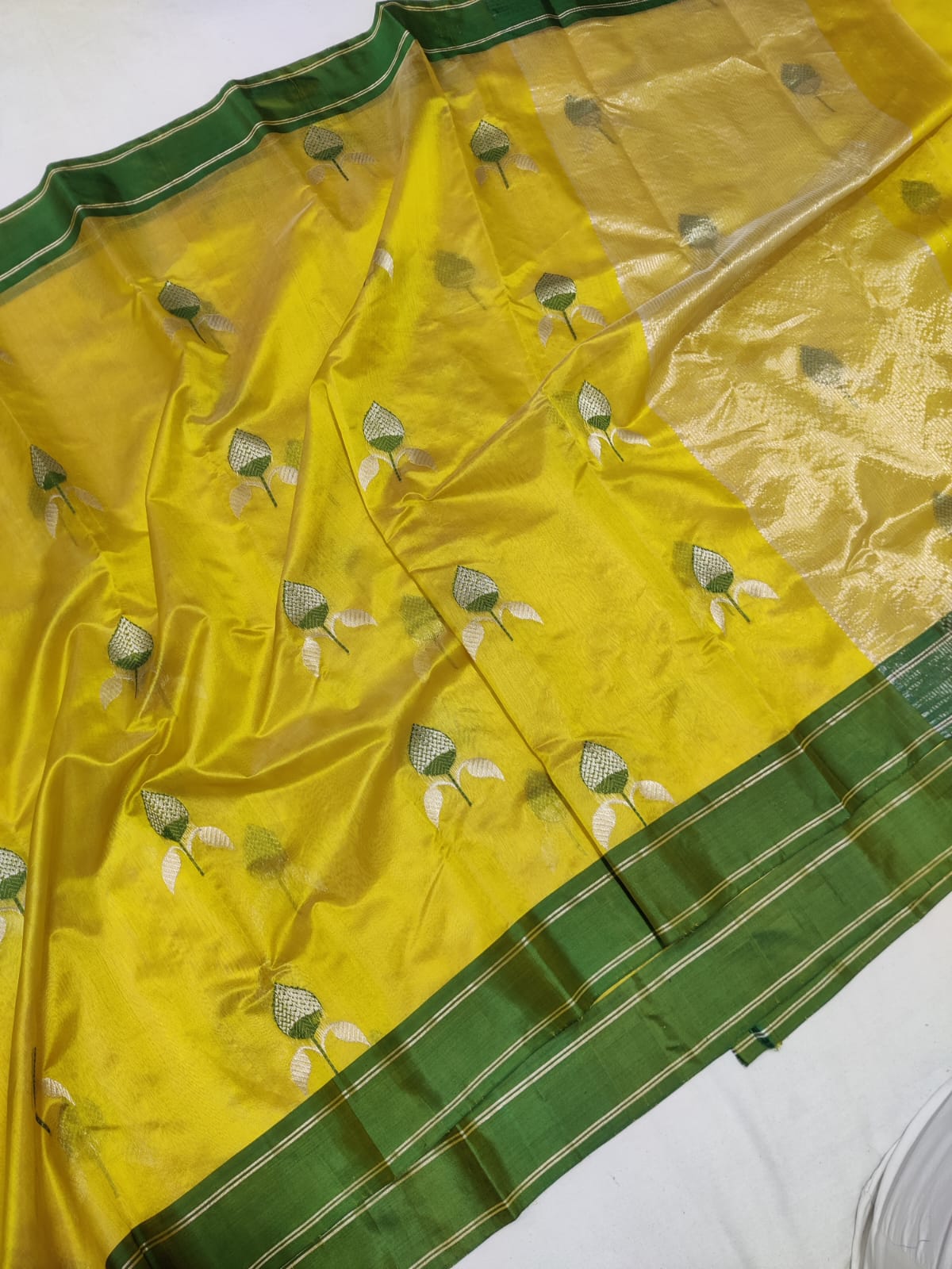 LEMON/GREENCHANDERI SAREE