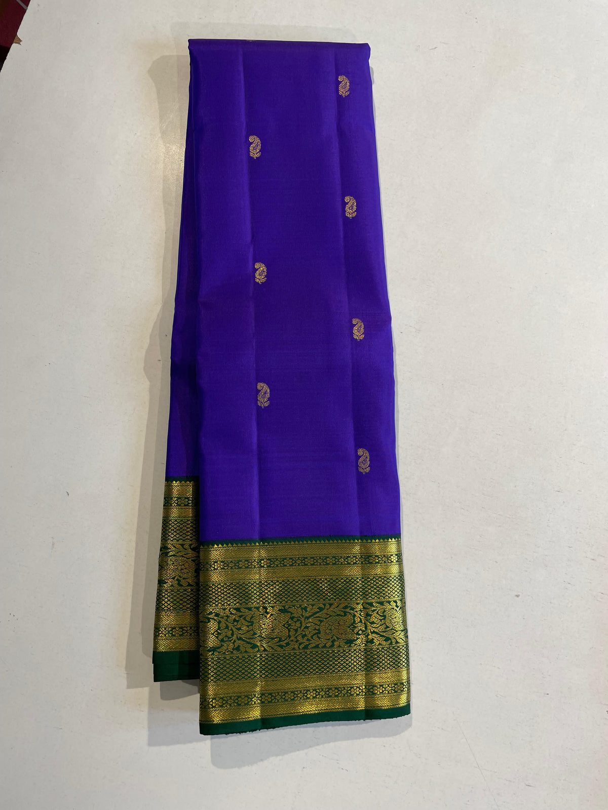 PURPLE/ GREEN KANCHI SAREE