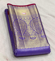 LAVENDER  / RED KANCHI SAREE