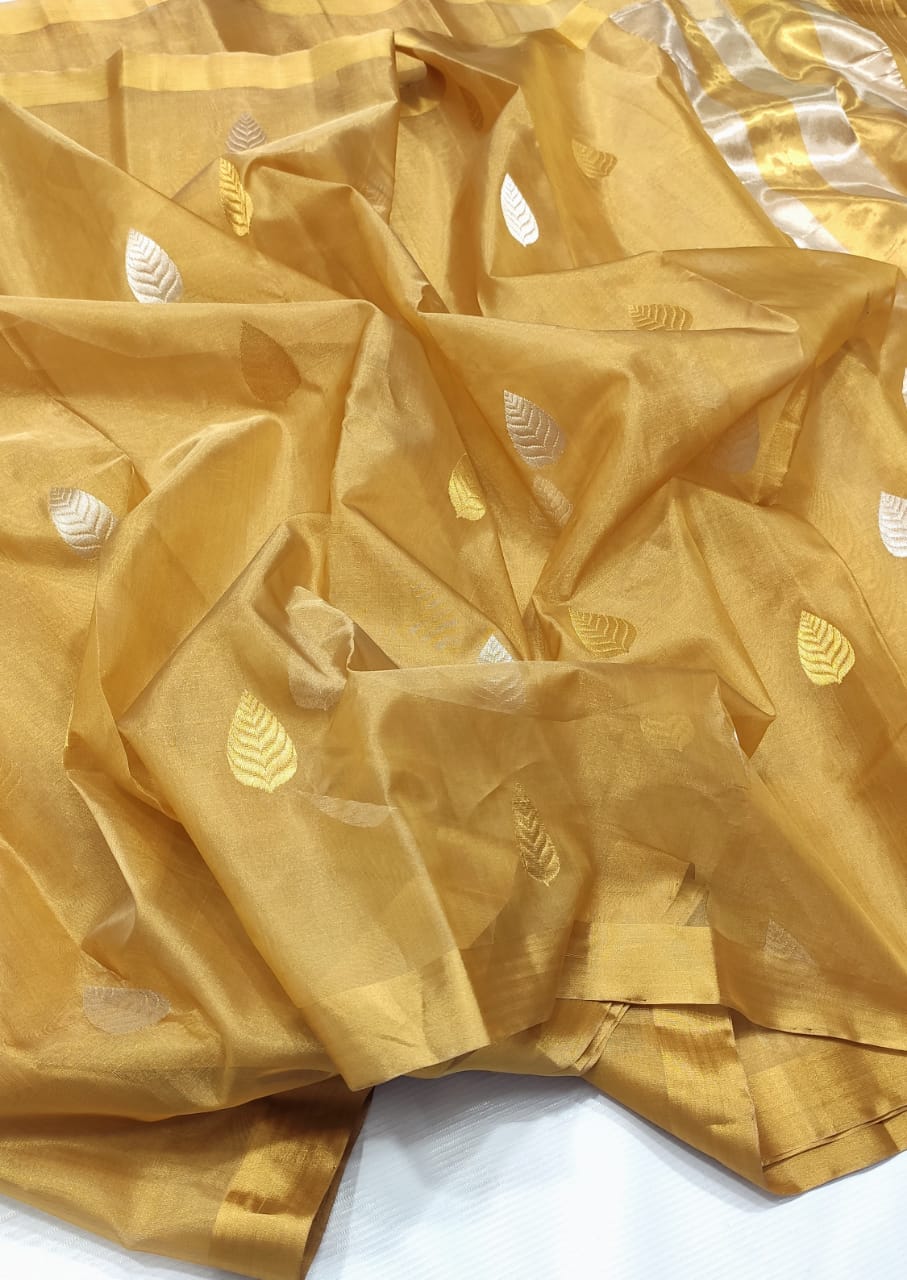 GOLD CHANDERI SAREE