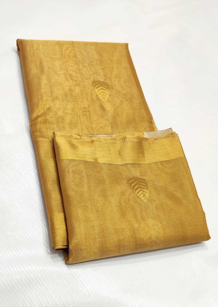 GOLD CHANDERI SAREE