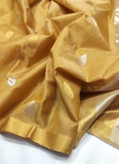 GOLD CHANDERI SAREE