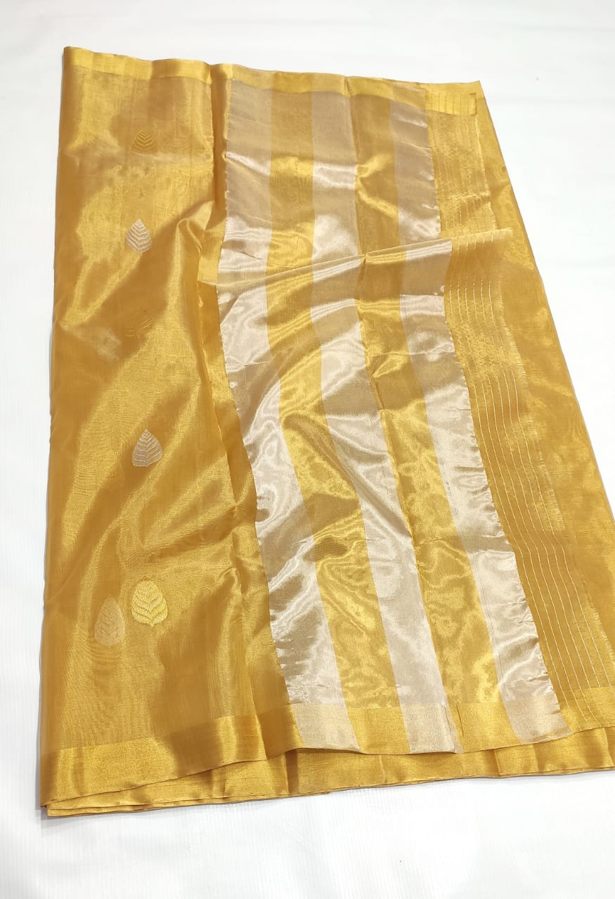 GOLD CHANDERI SAREE