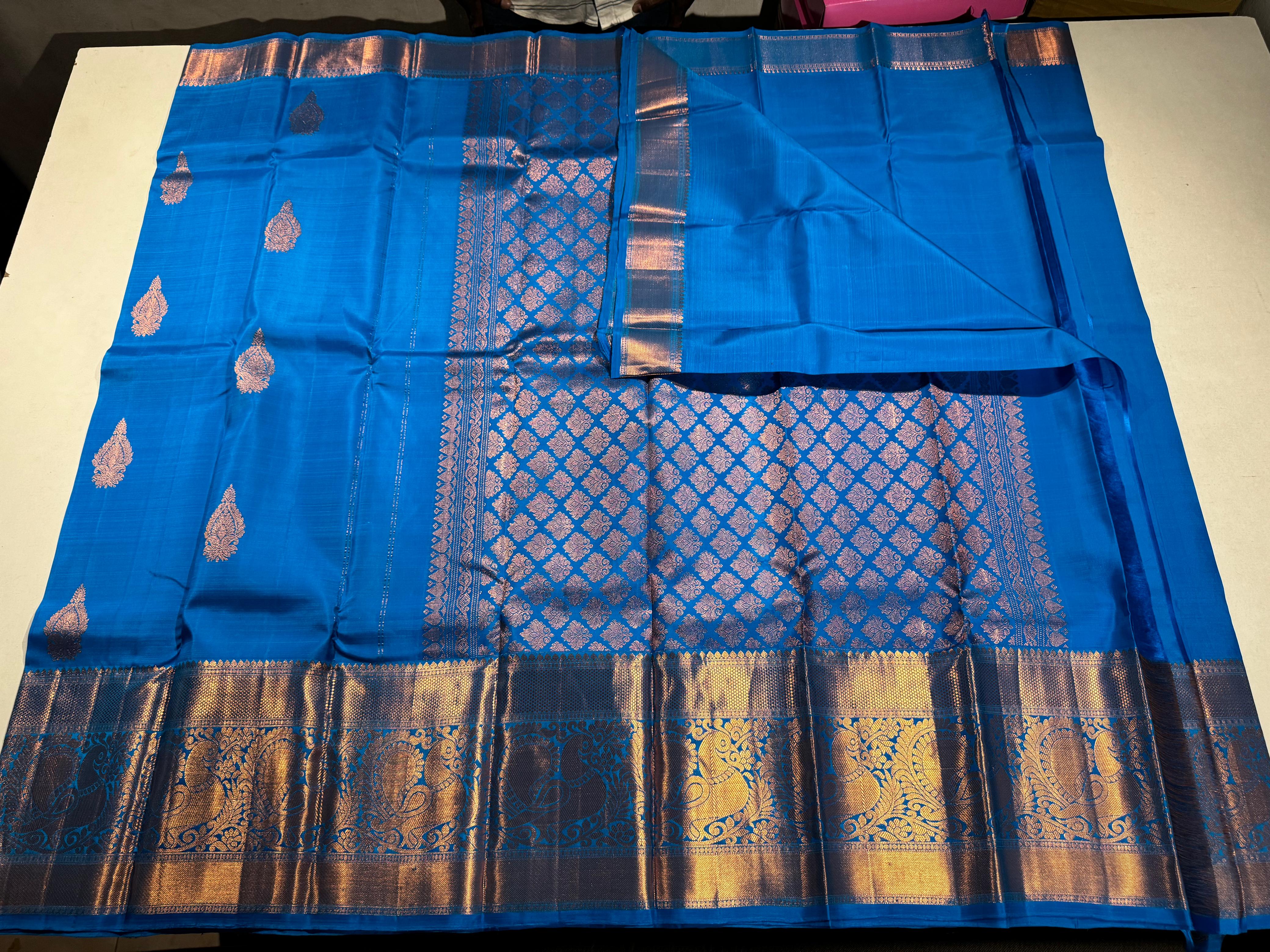 DARK BLUE KANCHI SAREE