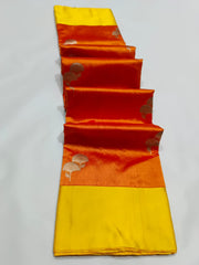 ORENGE/YELLOW CHANDERI SAREE