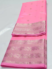 ROSE PINK  CHANDERI SAREE