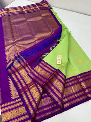 GREEN TEMPLE  SILK SAREE