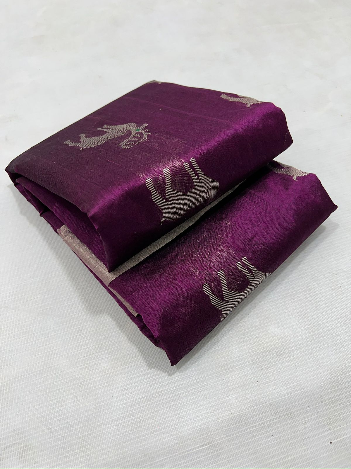 PURPLE CHANDERI SAREE