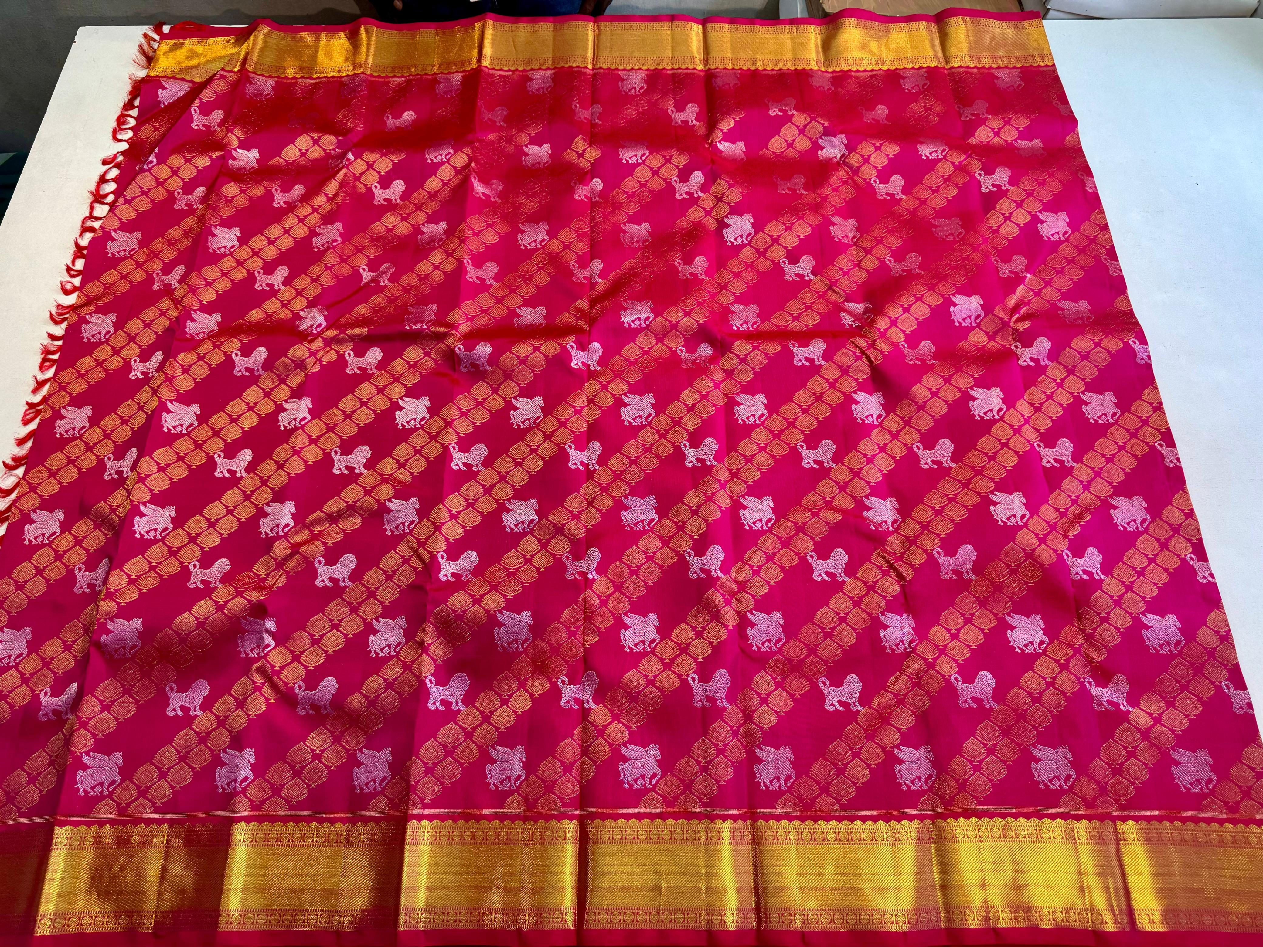 RANI PINK  KANCHI SAREES