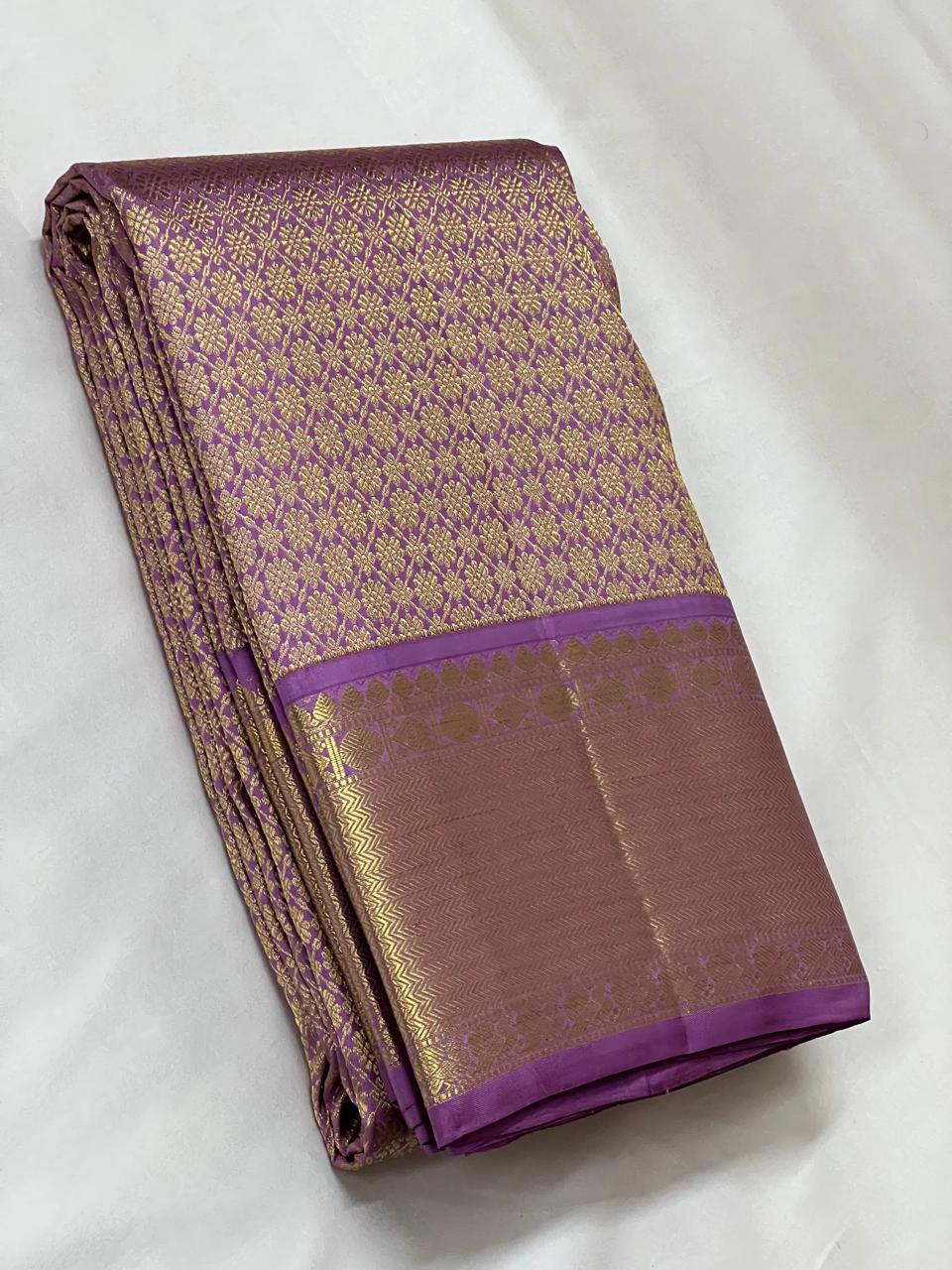 PURPLE/GOLD KANCHI SAREES