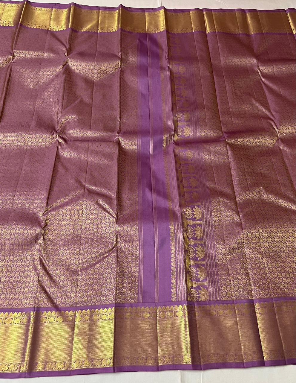 PURPLE/GOLD KANCHI SAREES