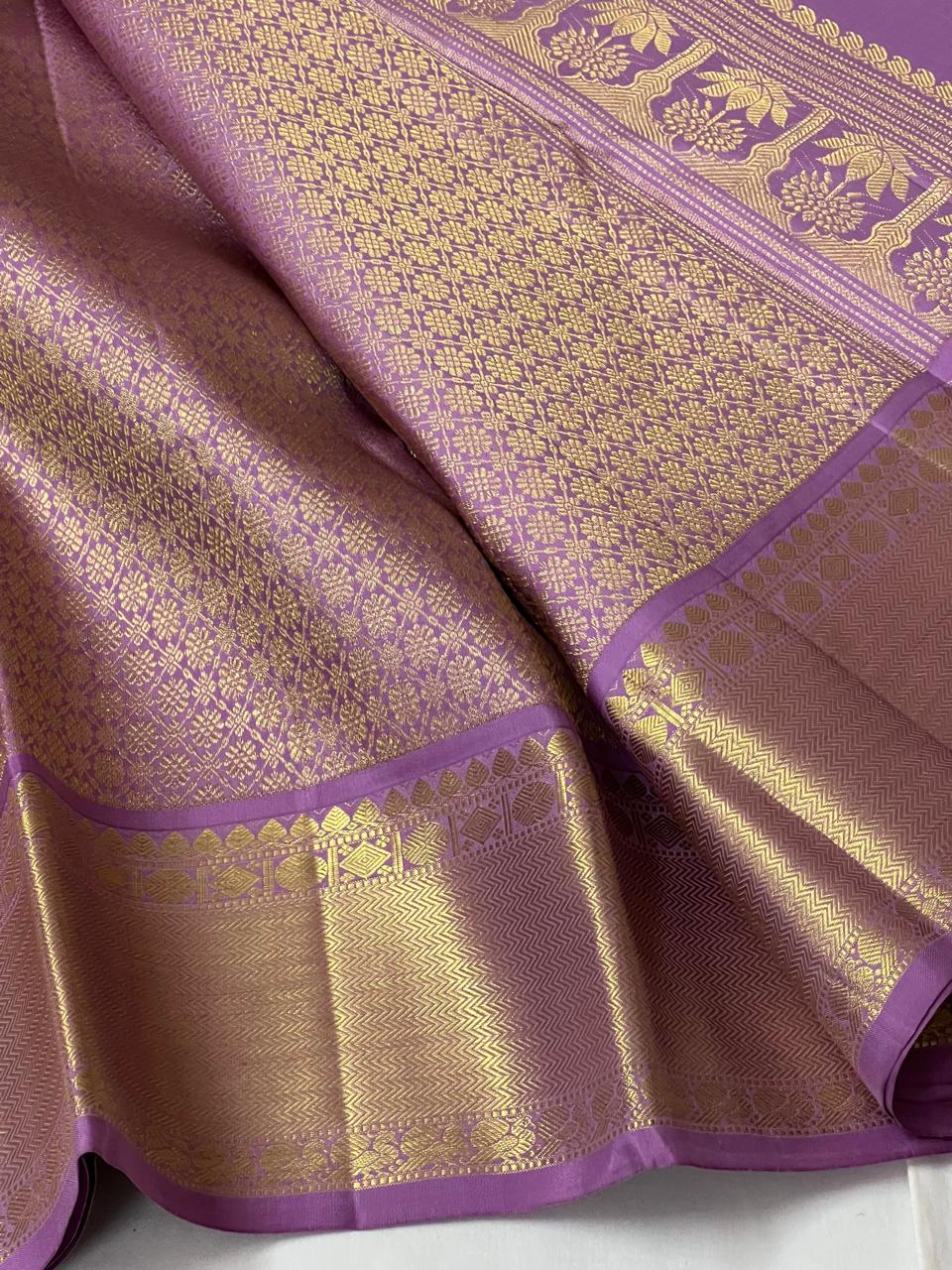 PURPLE/GOLD KANCHI SAREES