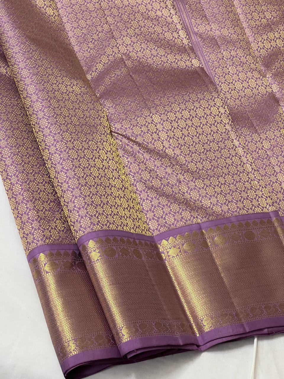 PURPLE/GOLD KANCHI SAREES