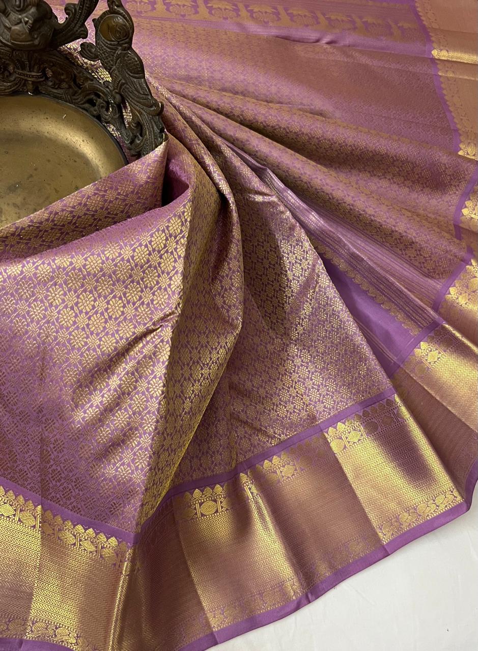 PURPLE/GOLD KANCHI SAREES