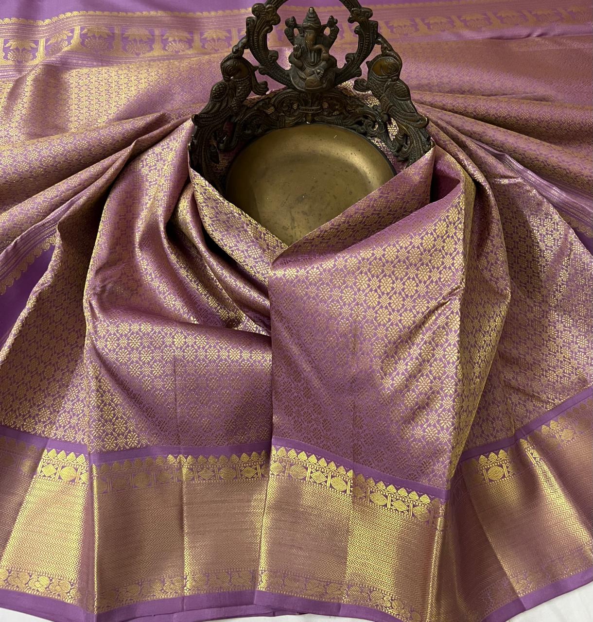 PURPLE/GOLD KANCHI SAREES