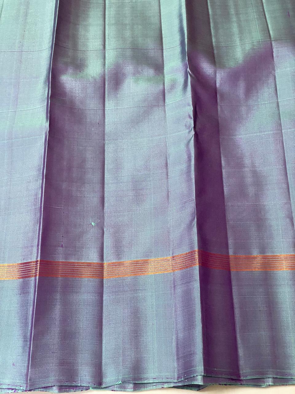 PURPLE SILVER KANCHI SAREES