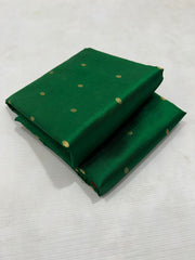 GREEN/RED CHANDERI SAREE