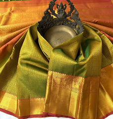 GREEN/ GOLD KANCHI SAREES