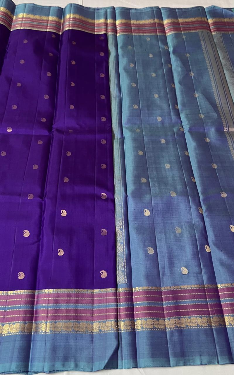 PURPLE/ BLUE KANCHI SAREES