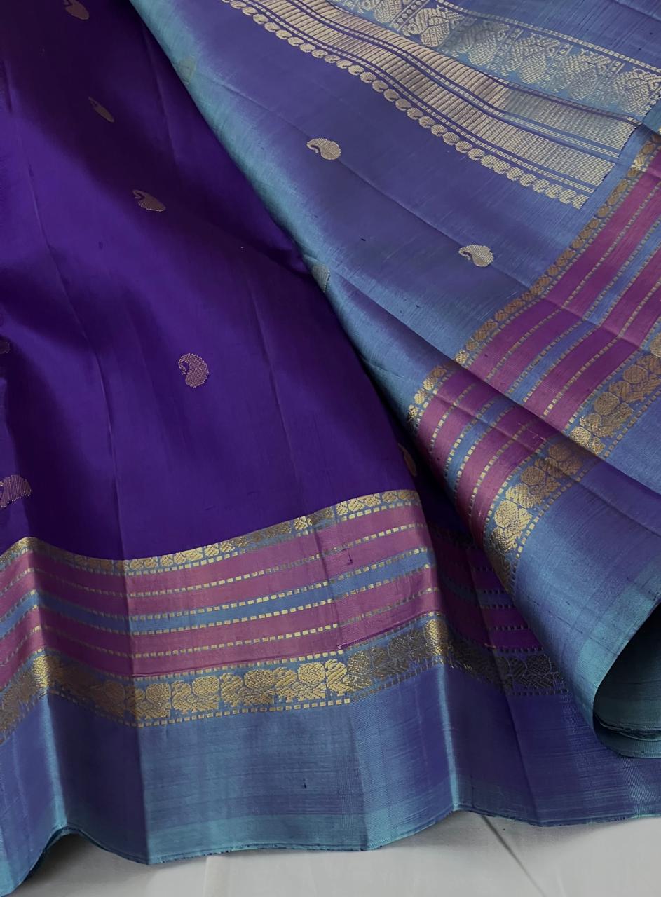 PURPLE/ BLUE KANCHI SAREES