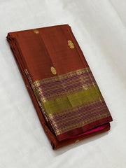 BROWN / PINKKANCHI SAREES