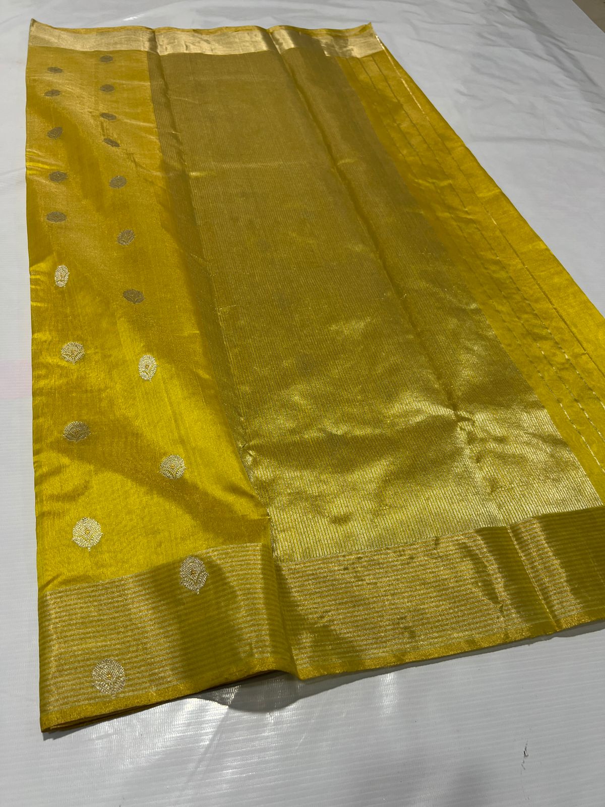 LEMON/YELLOW CHANDERI SAREE