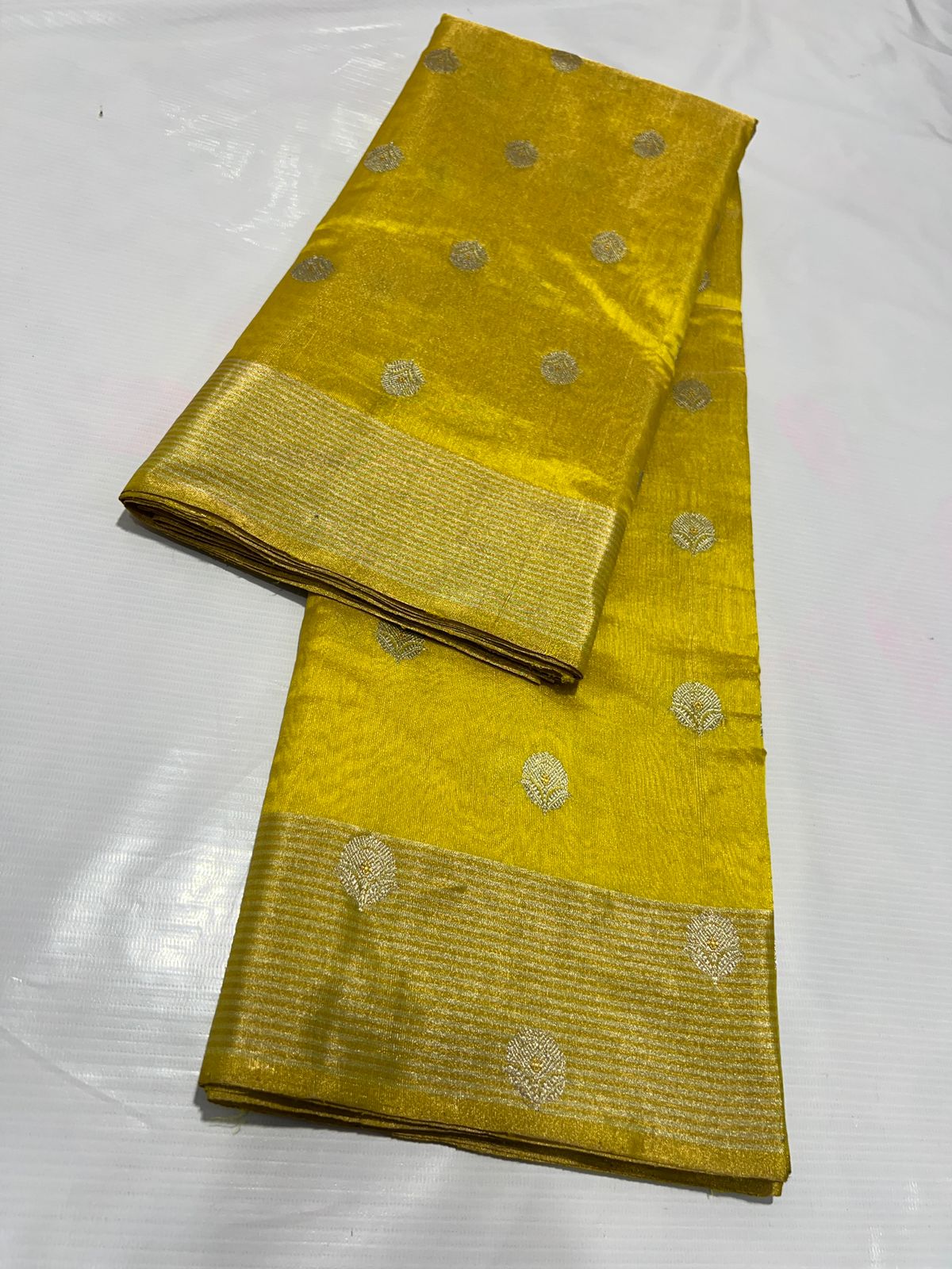 LEMON/YELLOW CHANDERI SAREE