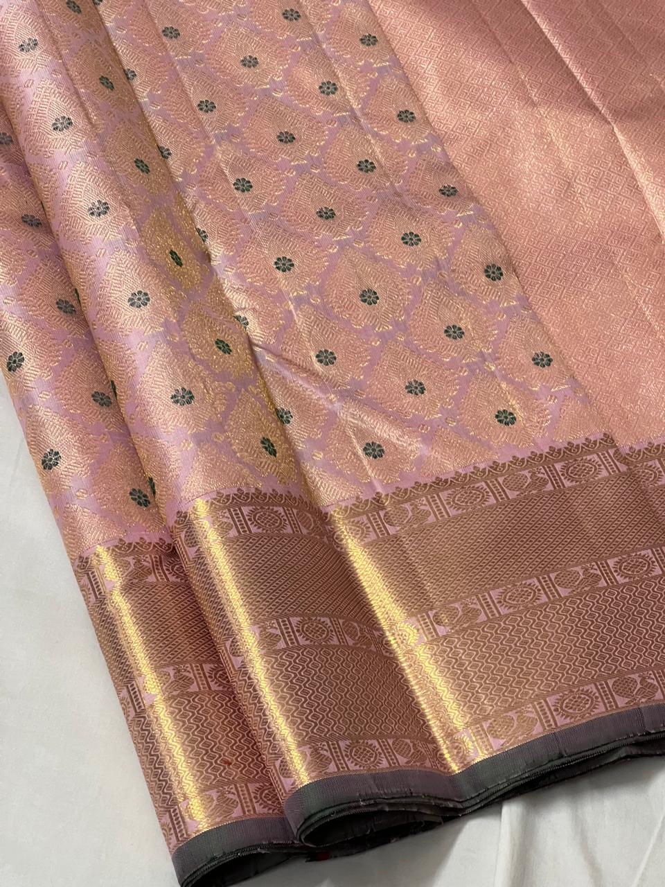 PEACH   KANCHI SAREE