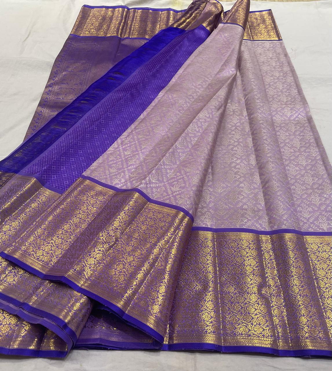 BLUE/GOLD KANCHI SAREE