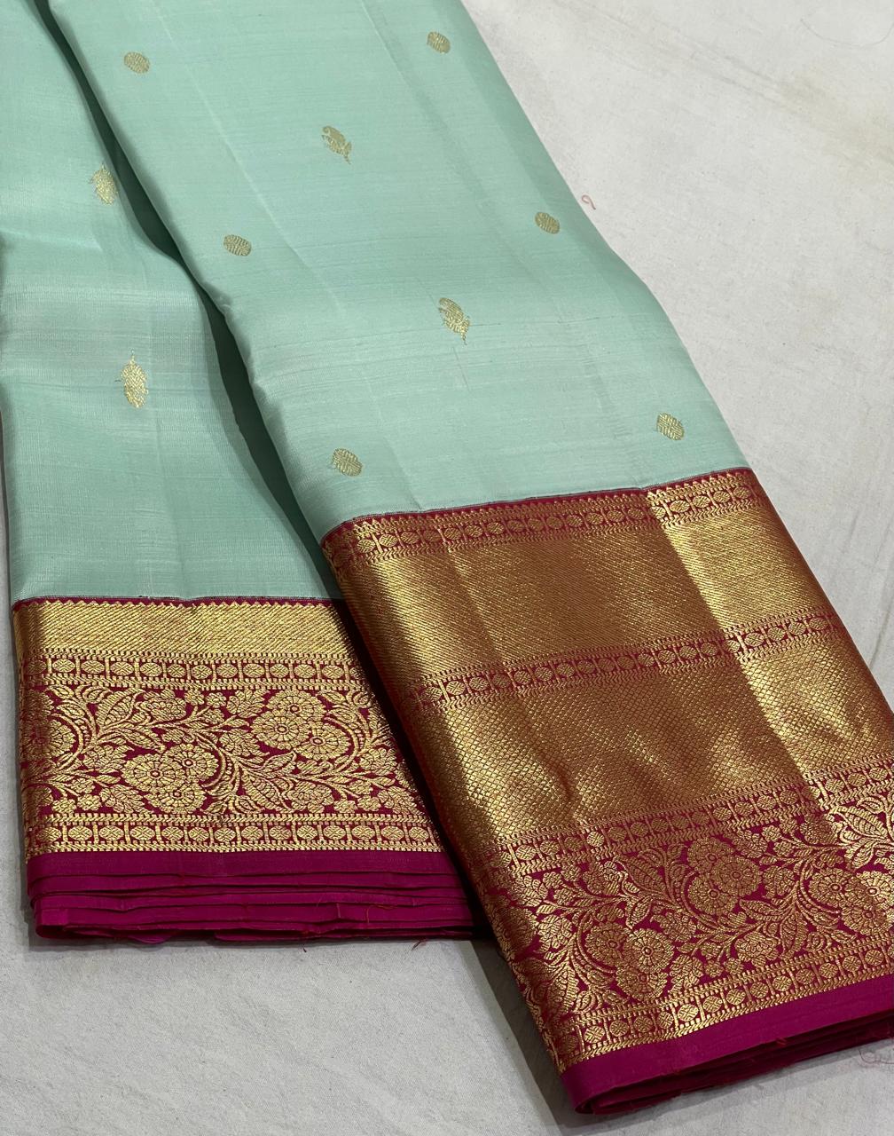 GREEN/RED KANCHI SAREE