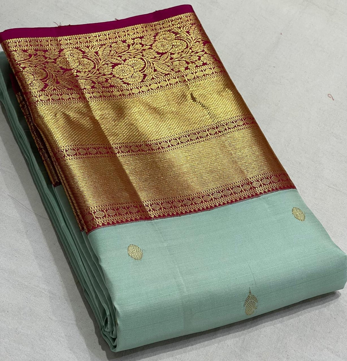 GREEN/RED KANCHI SAREE