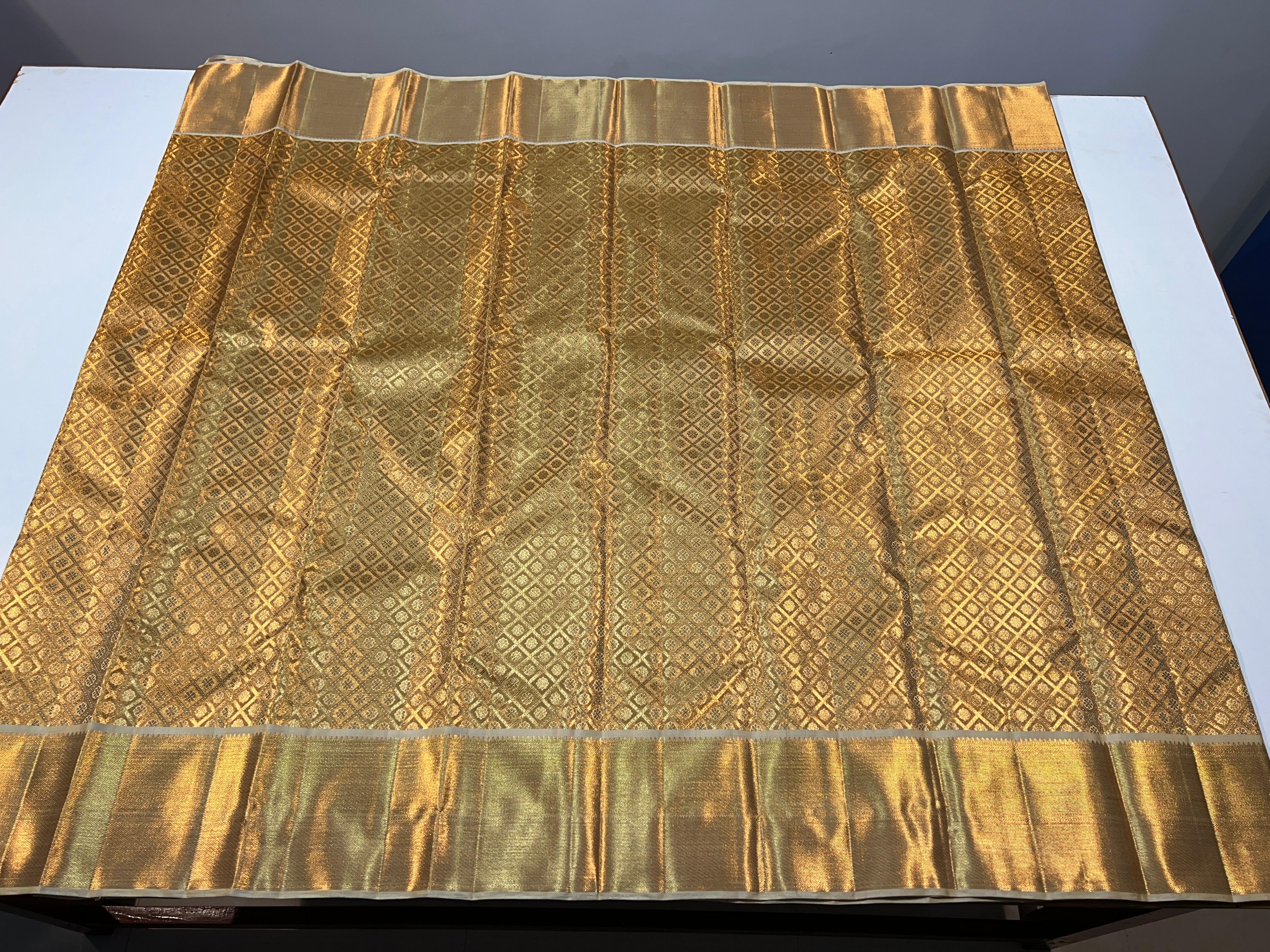 GOLD KANCHI SILK SAREE