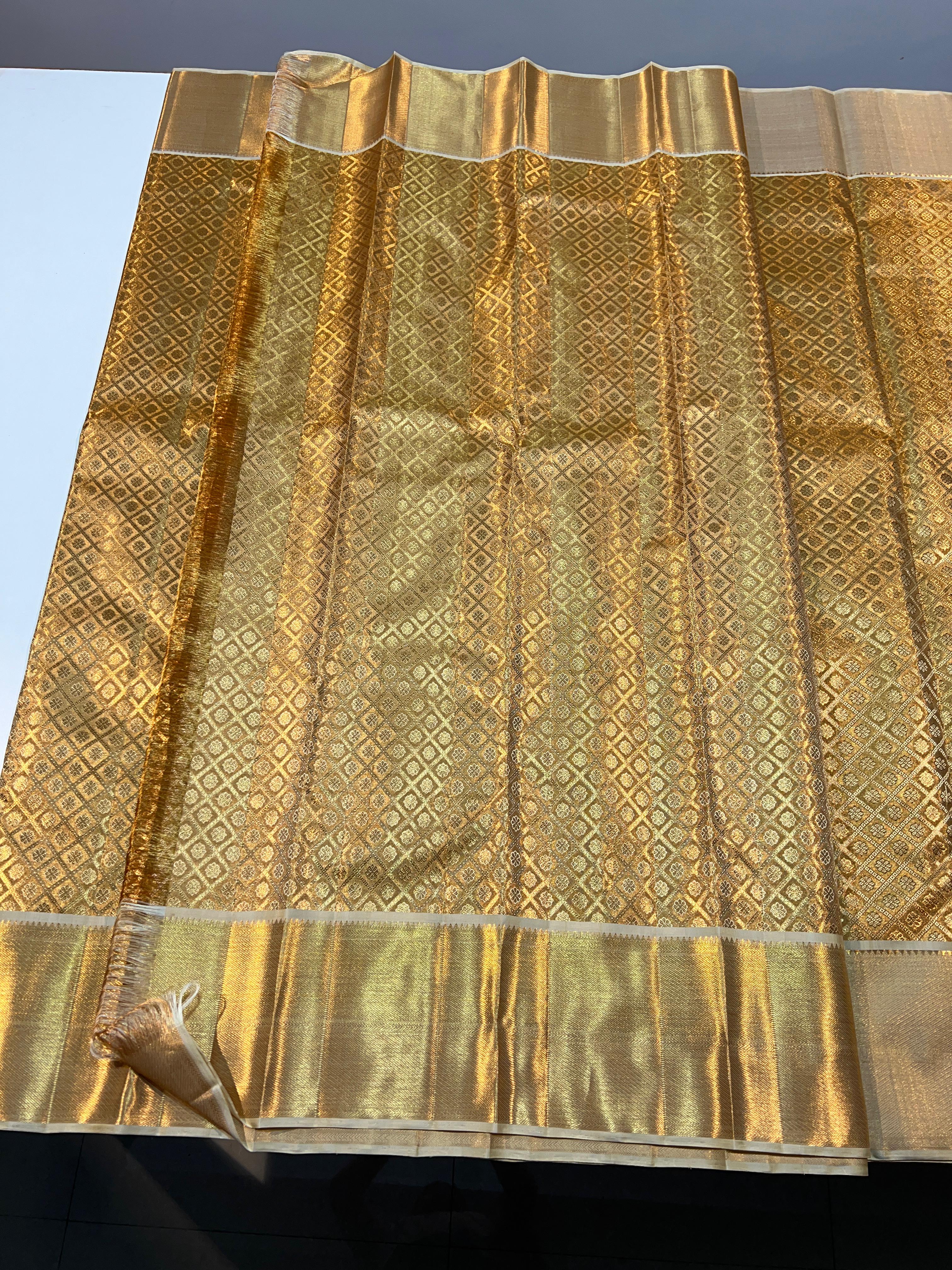 GOLD KANCHI SILK SAREE