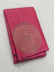 PINK/GREEN TEMPLE  SILK SAREE